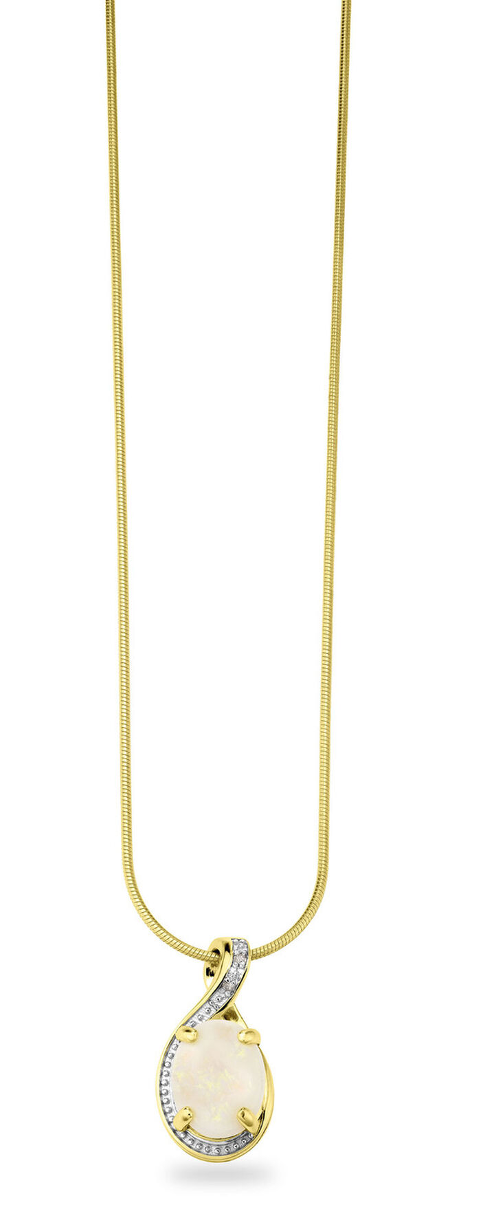 Anh&auml;nger mit echt Opal und Diamanten 