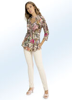 Shirt-Tunika mit Stehkragen 