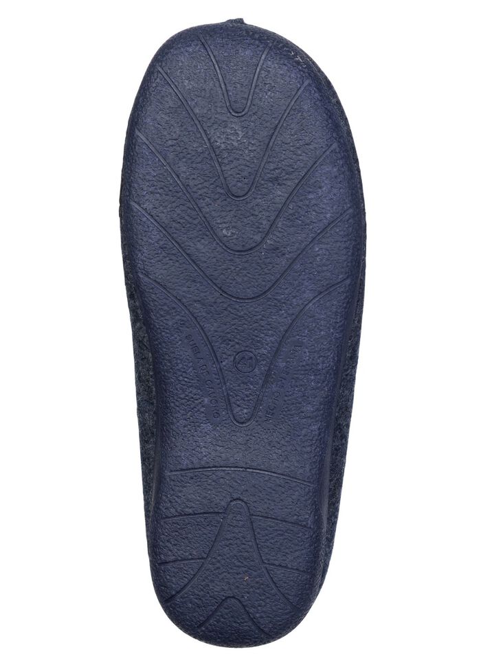 Klassische Herren-Hausschuhe, aus Wollfilz BLAU