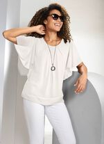 Poncho-Tunika mit Fledermaus&auml;rmeln 