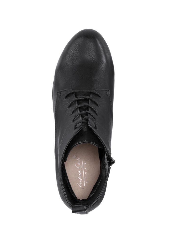 Andrea Conti Schn&uuml;r-Stiefelette aus Synthetik SCHWARZ