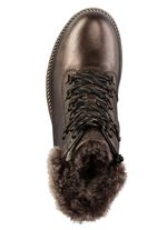 Remonte Schn&uuml;r-Stiefelette mit Pl&uuml;schkragen 