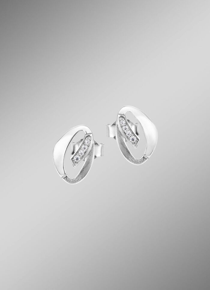 Moderne Ohrstecker mit Zirkonia 