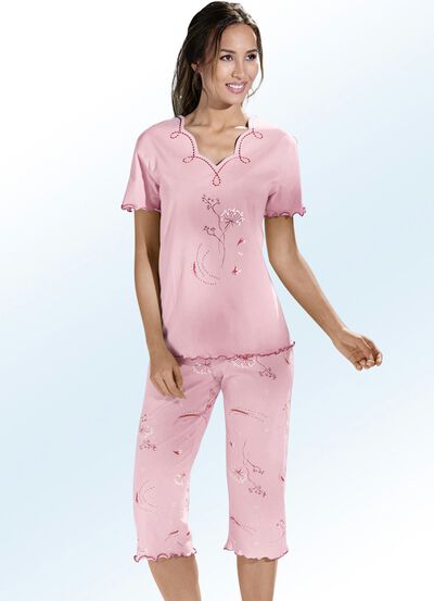 Pyjama, Kurzarm mit V-Ausschnitt 