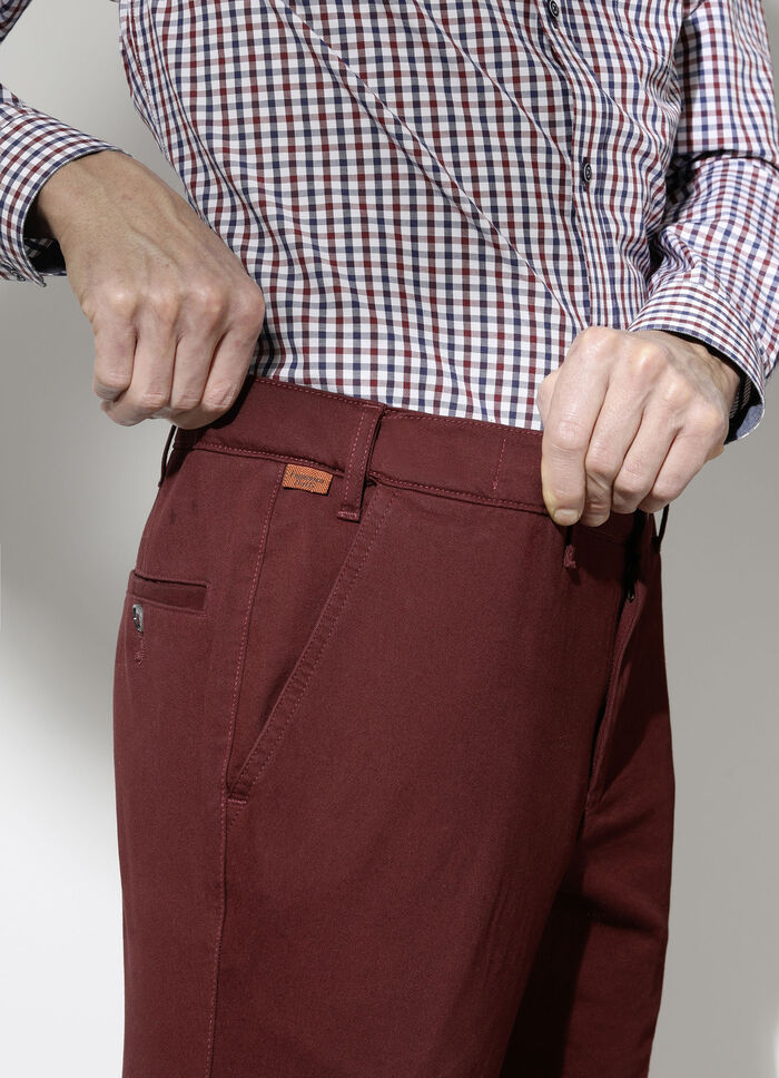 Hose von «Francesco Botti» mit Komfortbund in 3 Farben BURGUND