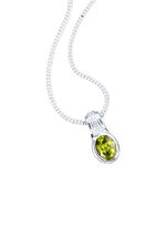 Anhänger mit echt Peridot und synth. Zirkonia 