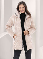Jacke in topmodischer Lackoptik BEIGE