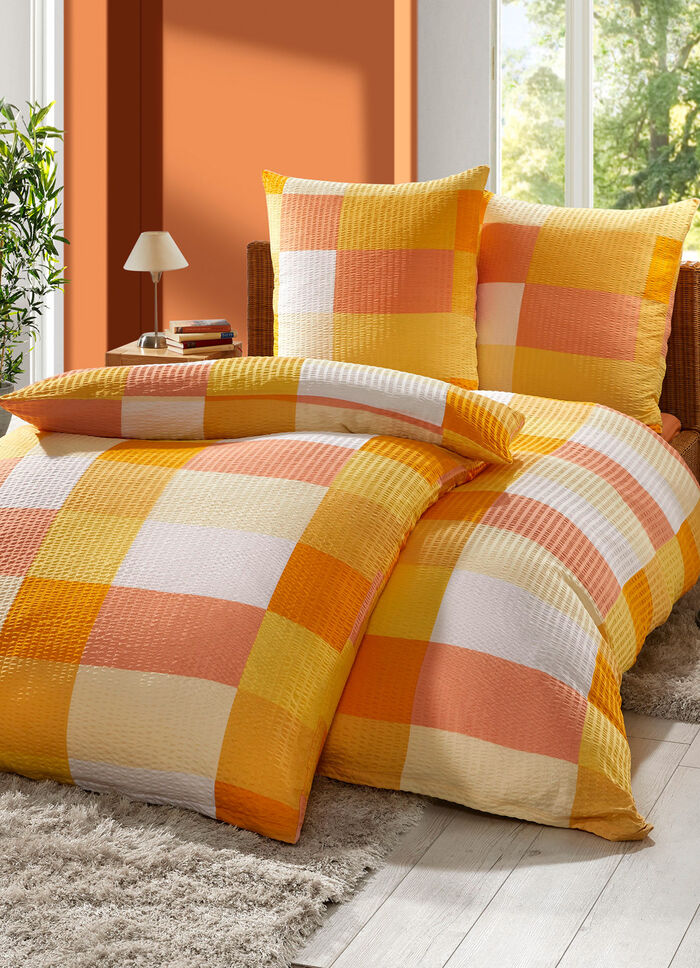 Microfaser-Seersucker Bettwäsche-Garnitur TERRA