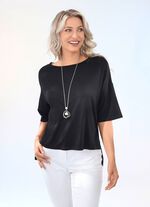 L&auml;ssiges Shirt mit kurzen Seitenschlitzen 