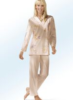 Pyjama, Langarm mit V-Ausschnitt 