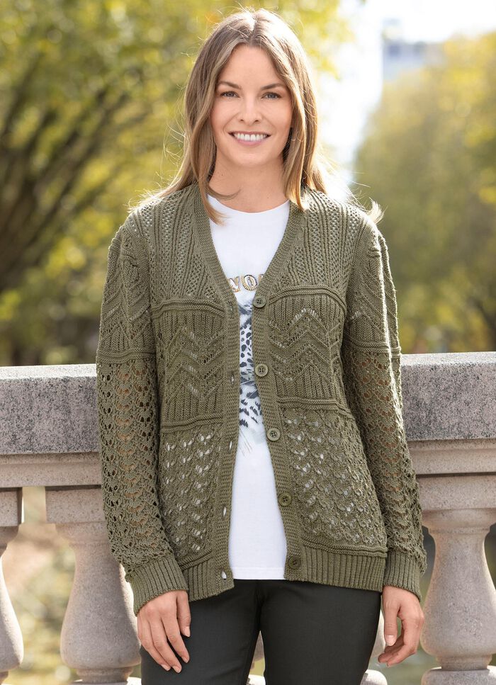 Strickjacke in Mustermix 