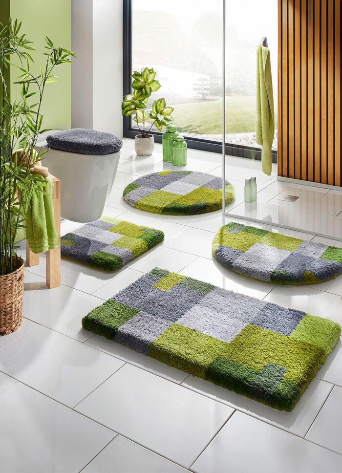 Badgarnitur in Supersoft-Qualität GRÜN-GRAU