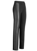 Hose im angesagten Materialmix SCHWARZ
