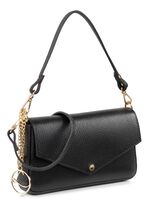 Laurina Mini-Tasche aus genarbtem Kalb-Nappaleder SCHWARZ