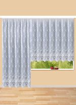 Vorhang mit Plauener Stickerei und Universalschienenband 