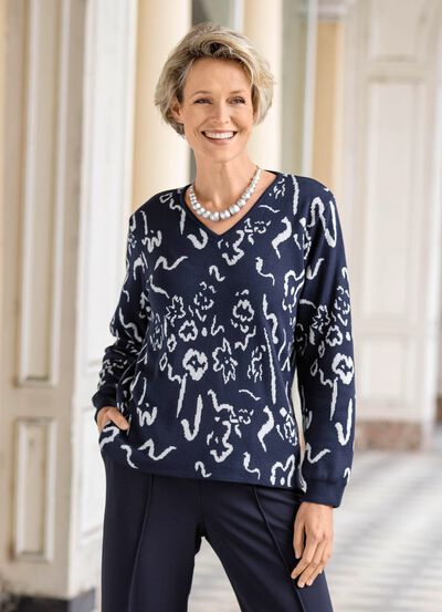 Pullover in Jacquard-Dessin 
