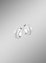 Klassische Creolen mit synth. Zirkonia 