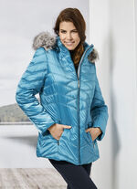 Jacke mit abnehmbarem Kunstpelz-Besatz 