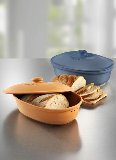 Römertopf Brottopf aus Naturton 