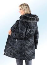 Longjacke mit abnehmbarer Kapuze 