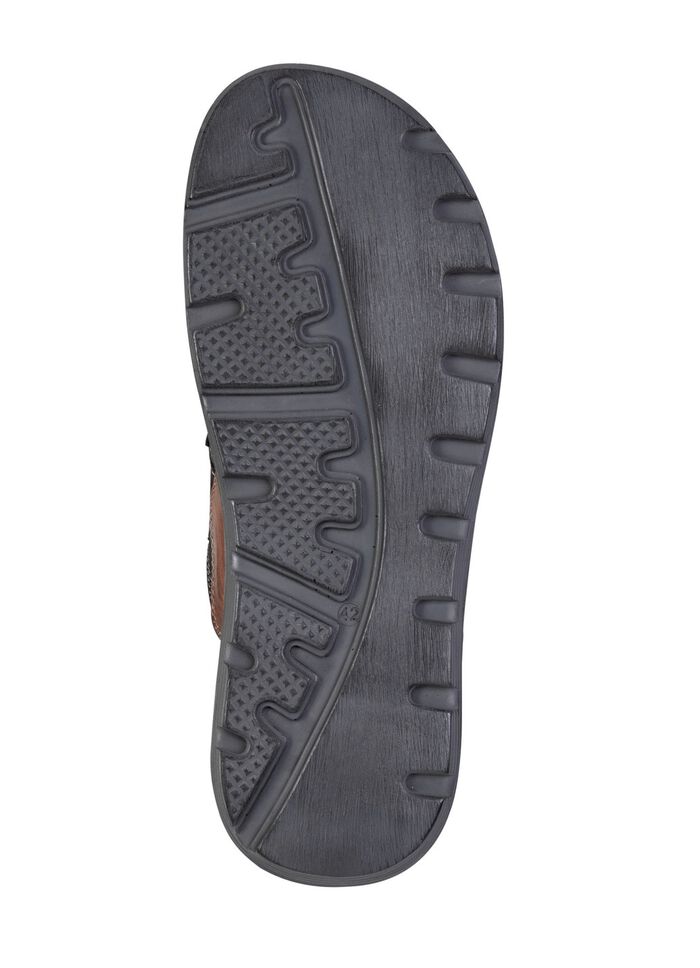 Pantolette mit luftigen Durchbr&uuml;chen SCHWARZ-KASTANIE