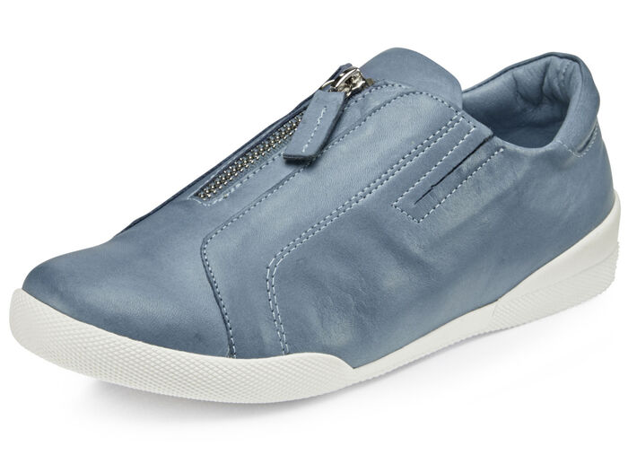 Andrea Conti Slipper mit praktischem Reissverschluss BLEU