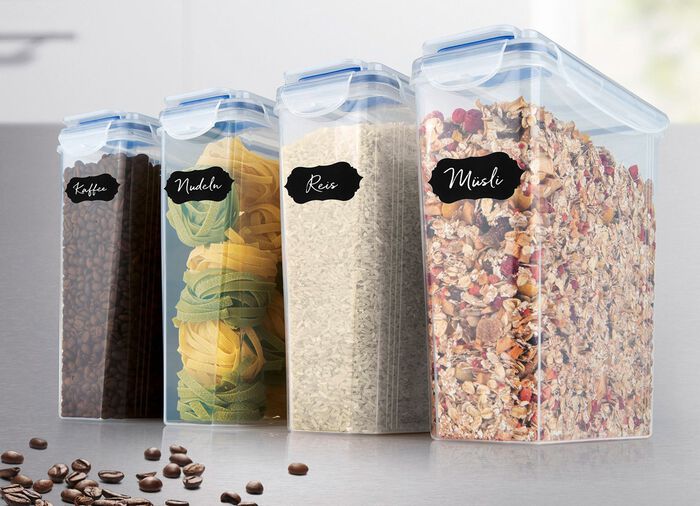 Frischhaltedosen-Set mit praktischer Sch&uuml;ttvorrichtung, 4-teilig 