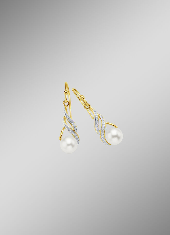 Ohrhaken mit S&uuml;sswasser-Zuchtperlen 