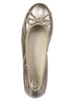 ELENA EDEN, schicke Damen-Ballerinas, Weite G, mit herausnehmbarem Fussbett ANTIKGOLD