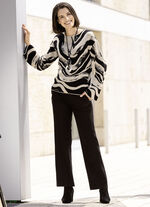 Hose in modischer Weite SCHWARZ