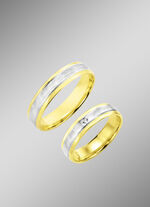 Klassischer Trauring in Bicolor 