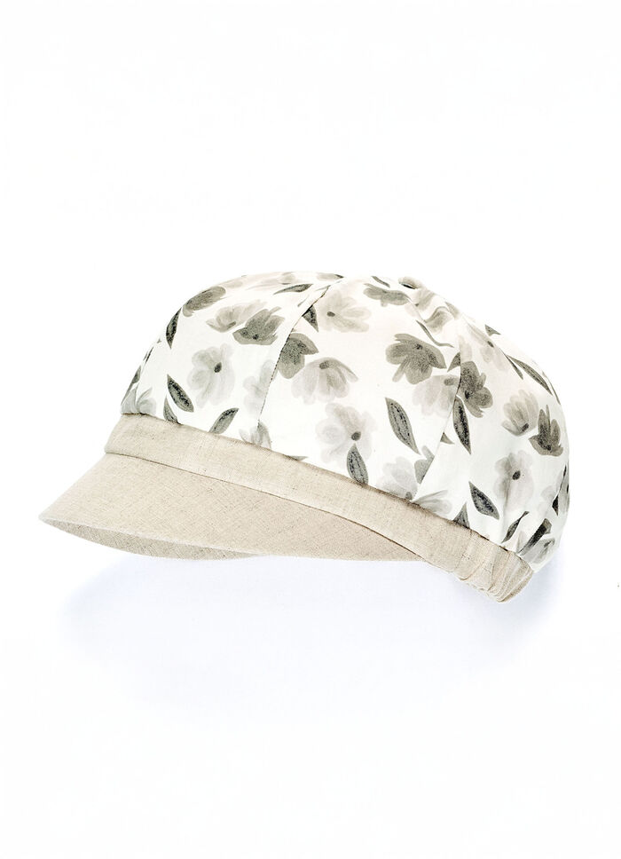 Modische Damen-Ballonmütze mit Elastikeinsatz BEIGE