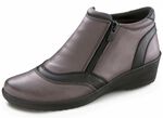 Gemini, bequeme Damen-Boots, Weite H, mit herausnehmbarem Fussbett GRAU-SCHWARZ