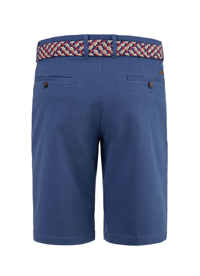 Lässige «Redpoint»-Bermudas mit Stoffgürtel in 3 Farben DUNKELBLAU