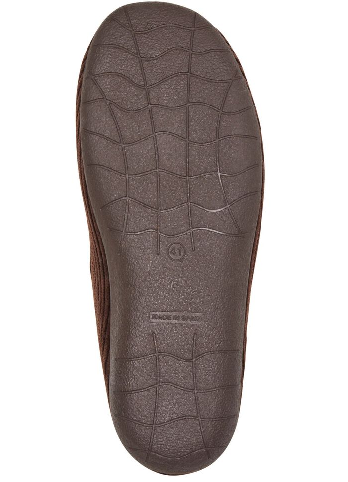 Textil-Hausschuh in Cord-Optik BRAUN