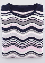 Pullover mit Ringeldessin ROSÉ-MARINE-MULTICOLOR