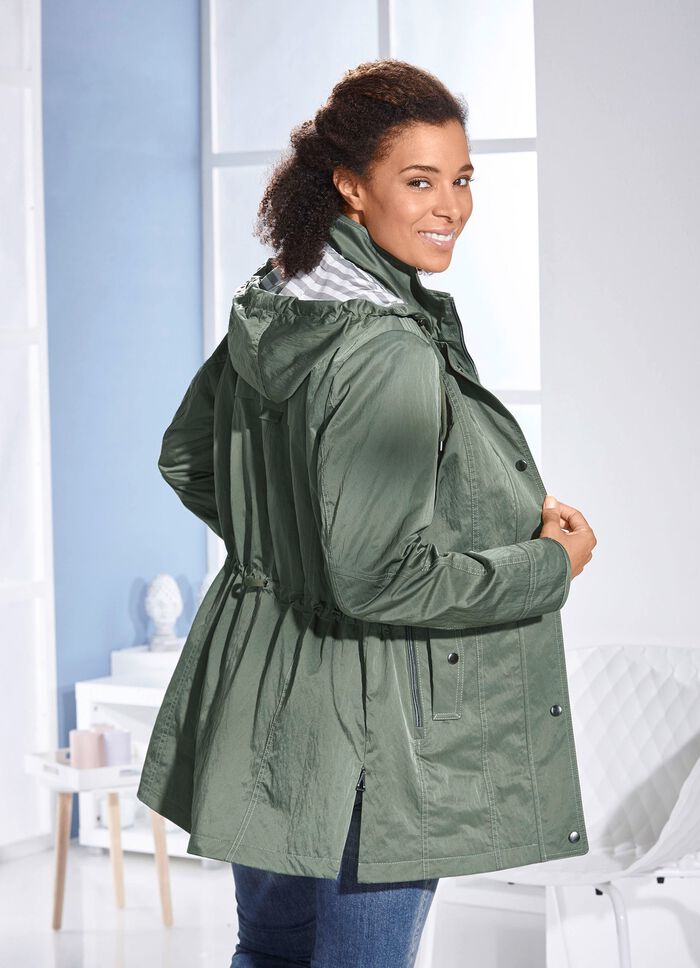 Jacke mit Schub- und Rei&szlig;verschlusstaschen OLIV