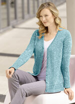 Strickjacke aus Melangegarn JADEGRÜN MELIERT