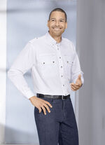 «OS-Trachten»-Hemd mit Button-Down-Kragen in 3 Farben WEISS