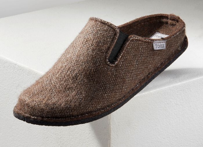 Herren-Hausschuh aus  Wollfilz BRAUN