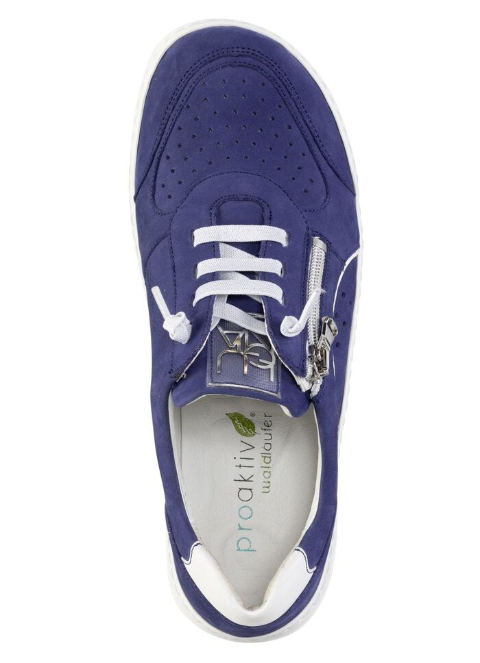 Waldl&auml;ufer Sneaker mit Perforation MARINE-WEISS