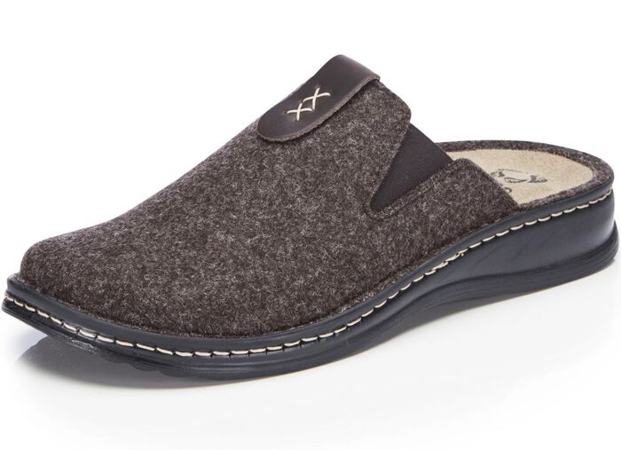 Mubb Pantoffel mit seitlich eingesetzten Gummiz&uuml;gen BRAUN