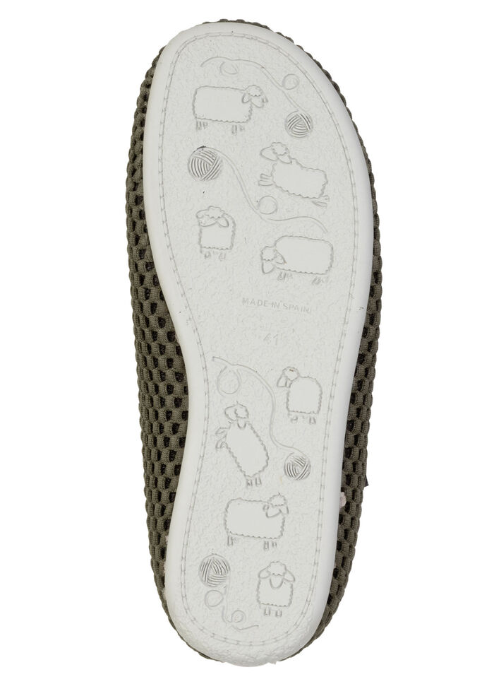 Leichte Herren-Hausschuhe, mit herausnehmbarem Fussbett KHAKI