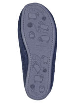 Klassische Herren-Hausschuhe, mit herausnehmbarem Fussbett BLAU