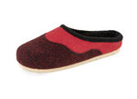 ELENA EDEN Filz-Pantoffel mit Kontrast-Einfassung ROT