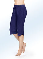 Zweierpack Schlaf- und Freizeithosen, wadenlang mit Durchzugsband 1X MARINE, 1X SCHWARZ