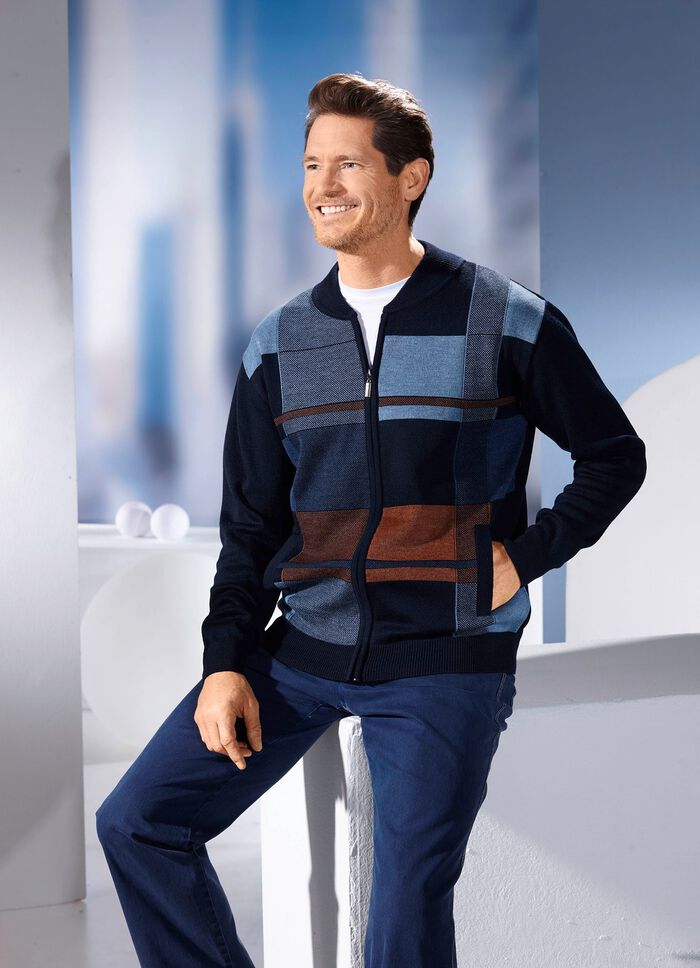 Jacke mit durchgehendem Reissverschluss in 2 Farben 