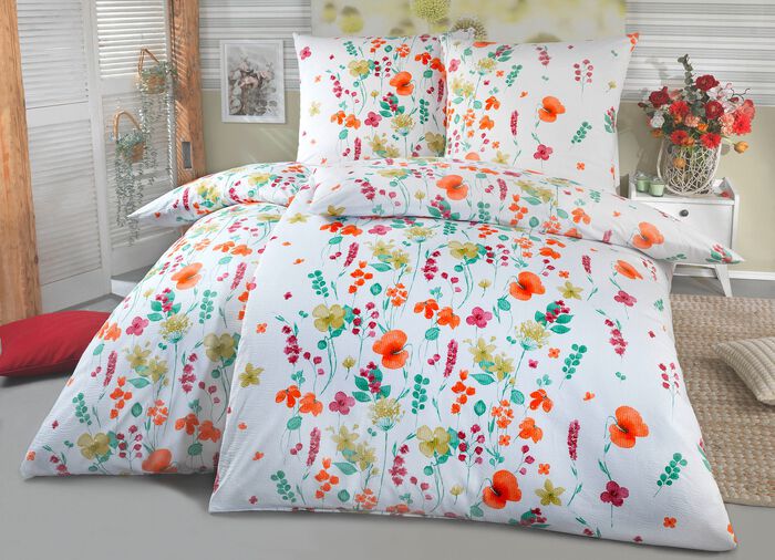 Wundersch&ouml;ne Bettw&auml;sche-Garnitur aus dem Hause "Kaeppel"  ROT