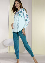 Pyjama von Laurina, mit gebogten Bündchenabschlüssen 