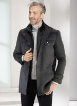 Mantel in 2 Farben DUNKELGRAU MELIERT